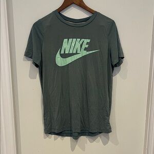 Nike Womens Dark Green Tee with Logo